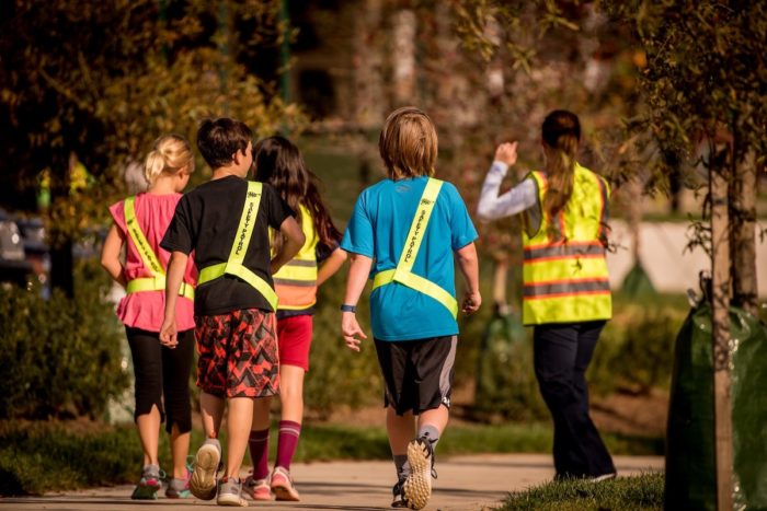 kids safety patrol walking to school, walkarlington